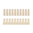 20pcs Wooden Doll DIY Painting Unfinished Blank Male Female Doll Decoration Toys