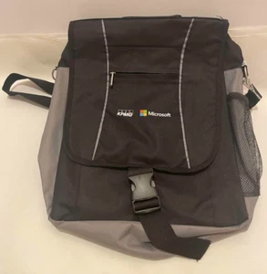 Borsa messenger classica logo Microsoft per laptop nero/grigio - Foto 1 di 12