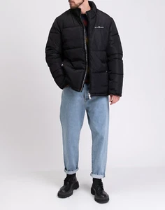 RRP €450 JOHN RICHMOND Quilted Jacket IT52 US42 L Padded Logo Print High Neck - Picture 1 of 11