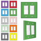 2-Gang Double Decorator GFCI Rocker Light Switch Wall Plate Cover - Solid color