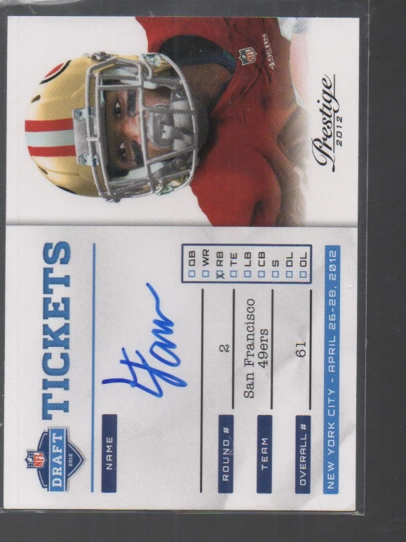 LaMICHAEL JAMES 2012 PANINI PRESTIGE  DRAFT TICKETS ROOKIE CARD AUTO #23  - Image 1 of 1