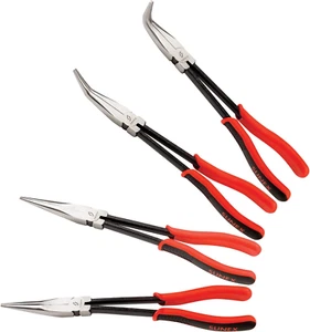 3600V 11" Long Reach Straight Pliers Set, 90° Bent Nose Pliers, 45° Bent Nose Pl - Picture 1 of 5