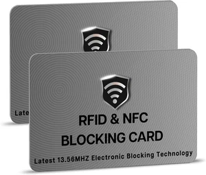 SaiTech IT Confezione da 2 Carte di Blocco RFID, Una Carta Protegge 2 Pezzi Grigio, Grigio  - Foto 1 di 9