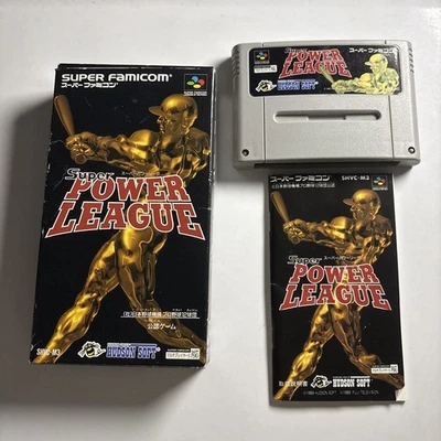 Super Power League 1 Baseball Nintendo Super Famicom SNES NTSC-J JAPAN Complete - Image 1 of 4