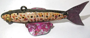Ant Speckled Trout-like Weighted Ice Fishing Spearing Decoy No Maker's Marks - Picture 1 of 15