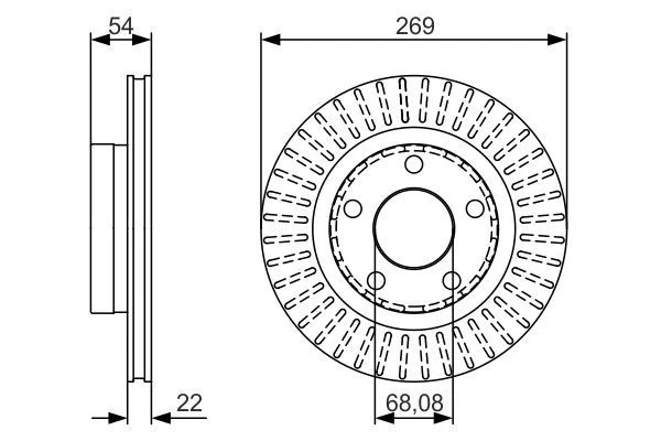 BOSCH Brake Disc 0986479A42 34211162968 - Image 1 of 1
