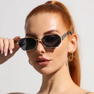 Brand Designer Fashion Square Sunglasses Women Men Retro Metal Rectangle Eyewear - Picture 1 of 26