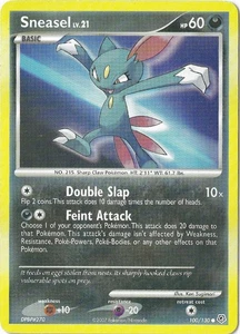 Juego de cartas coleccionables Pokémon Sneasel Diamante y Perla 100/130 común - Imagen 1 de 5