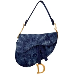 DIOR Saddle Blue Denim Shoulder Bag - Picture 1 of 19