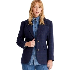 Future Collective Reese Blutstein Plaid Blazer Jacket Women’s 10 Dark Academia  - Picture 1 of 11