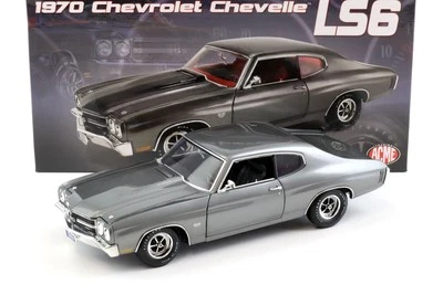 1:18 ACME 1970 Chevrolet Chevelle LS6 SS454 Coupé Grigio Metallizzato - Immagine 1 di 4