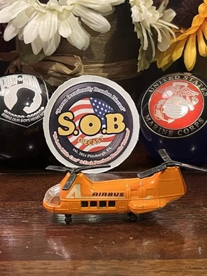 Corgi Juniors Airbus Helicopter Dual Blade Orange Diecast 1:64 USED EX Condition - Image 1 of 4