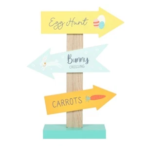 Easter Directional Arrow Standing Sign, Easter Hunt Brand New - Picture 1 of 3