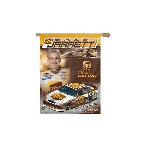 DALE JARRETT ~ Official Nascar UPS Outdoor House Flag Banner ~ New! Foto 1 de 1