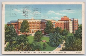 Missouri Baptist Hospital St. Louis Missouri Linen Postcard c1936 - Picture 1 of 2
