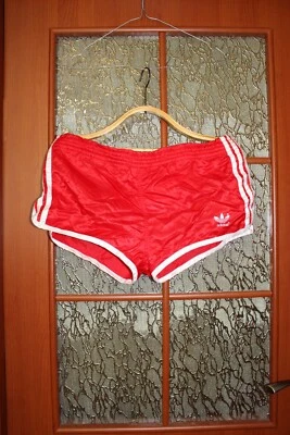 Vintage 1980's Adidas Red/white Nylon Running shorts (West Germany) - L/M - Image 1 of 4