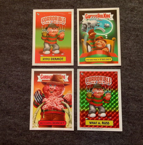 garbage pail kids bonus  freddy krueger   OH, THE HORROR-IBLE retching robert