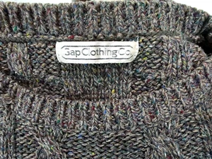 De Colección Años 80 GAP ROPA CO Mujer Lana Cable Tejido Suéter Gris Multi - Talla M VEUC* - Imagen 1 de 8