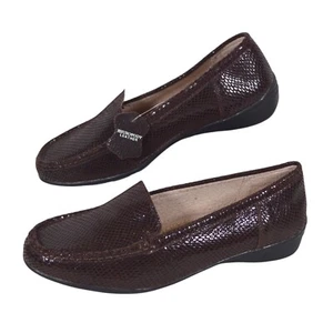 Shuropody BNWT "Belmont" Nautical Brown Leather Slip On Flat Loafer Shoes UK 7.5 - Picture 1 of 8
