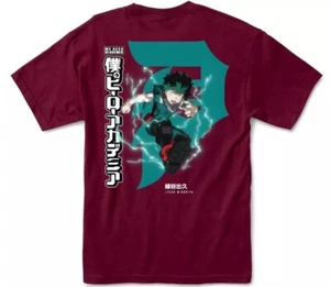 Primitive My Hero Academia Shirt Adult Large Izuku Midoriya NEW w/ Tag Burgundy - Picture 1 of 2