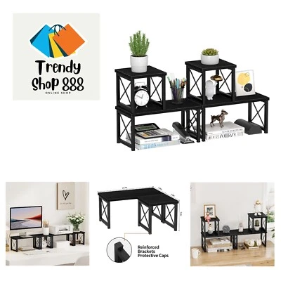 2 Sets Desk Shelf, Desktop Organizer Shelf, Freestanding Small Bookshelf Desk... - Image 1 of 4