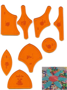 Jen Kingwell Acrylic Template Set for Quilting - Daisy Do - Picture 1 of 12