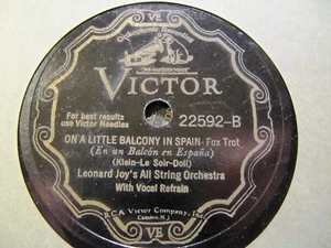 VICTOR MANAGER Leonard Joy 1926 All String Or Little Balcony in Spain VIC 22592 - Picture 1 of 2