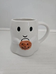 Cracker Barrel Halloween Ghost With Pumpkin Ceramic Mug 2023 *READ* - Picture 1 of 9