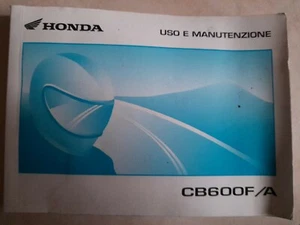 Honda Folleto Uso y Mantenimiento Instrucciones Italiano Moto CB600F/A - Imagen 1 de 3