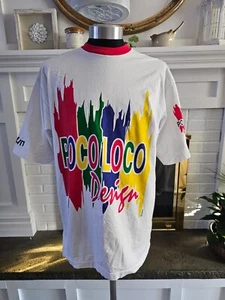 RARE Vtg POCO LOCO CLUB CANCUN Logo Multicolor T-Shirt 100% Cotton Mens Sz XXL - Picture 1 of 6