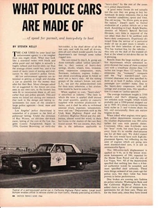 1966 WHAT POLICE CARS ARE MADE OF ~ ORIGINAL 3-PAGE ARTICLE / AD - Picture 1 of 1