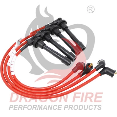 Cables de bujía DRAGON FIRE para 92-00 Acura y Honda 1,5 L 1,6 L NGK HE76 8034 Foto 1 de 4