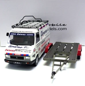 Citroen C35 Almeras Sevice + Car-Trailer Rallye de Portugal 1981 1:18 OT374 Otto - Imagen 1 de 8