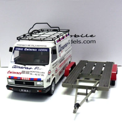Citroen C35 Almeras Servizio + Car-Trailer Rallye De Portugal 1981 1:18 OT374 - Immagine 1 di 4