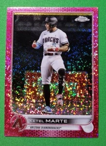 2022 Topps Chrome Ketel Marte #124 Magenta Speckle #/350 Diamondbacks - Picture 1 of 2