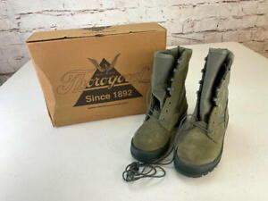 New Women's Thorogood Sage Green Suede & Canvas Steel Toe combat boot w/warranty