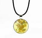 Van Gogh Paintings Cabochon Necklace in Silver Setting & Leather Cord/Chain