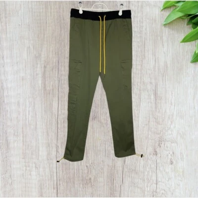 Pantalones cargo exploit con cordón verde militar para hombre JOVEN E IMPRUDENTE talla pequeña Foto 1 de 4