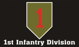 1ª DIVISIÓN DE INFANTERÍA BANDERA DE PIE 3X5 CON OJALES. IMAGEN A UNA CARA. LICENCIA DEL EJÉRCITO - Imagen 1 de 3