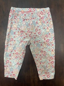 Carter's Baby Girls Allover Floral Print Cotton Blend Pull On Pants Multi 3 M - Picture 1 of 4