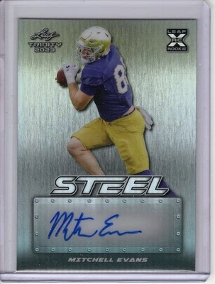 2023 LEAF TRINITY STEEL MITCHELL EVANS ROOKIE/RC AUTO #43/75 - Image 1 of 2