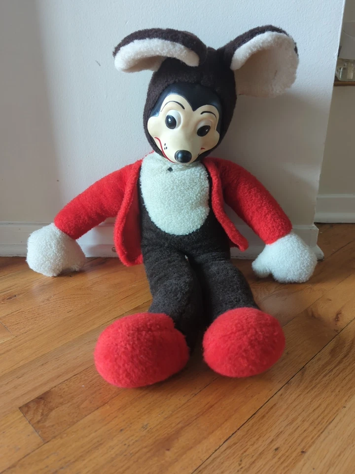 Vintage 1950s1970s Polish Mickey Mouse Doll– Rare European Version No Bow Or Tag - Image 1 of 4