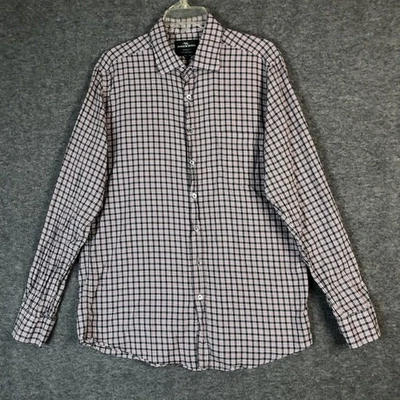 Рубашка мужская RODD &GUNN L клетчатая спортивная подходит с серым красным воротником хлопок L/SLV - Изображение 1 из 4