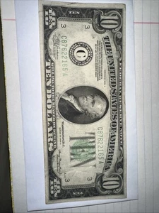 1934A $10 Bill United States C87622165A Vintage Rare - Picture 1 of 6
