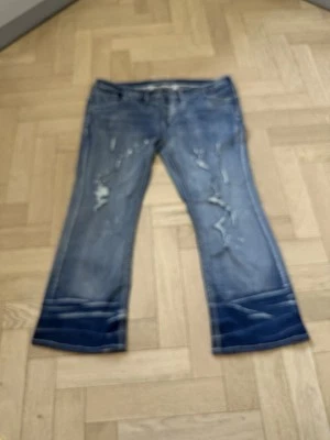 Blue Distressed Rainbow Bootcut Jeans Size 30 Uk 46” Waist - Image 1 of 4