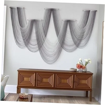  Arte de pared boho grande macramé hecho a mano decoración del hogar gris púrpura Foto 1 de 4