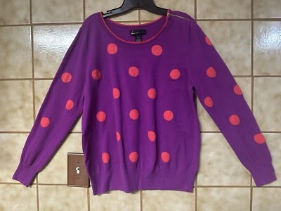 Suéter de lunares para mujer Lane Bryant, retro Y2K Artsy Teachercore, talla 14/16 Foto 1 de 4