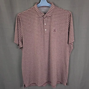 Johnnie O Polo Shirt Men XXL Maroon Stripe The Country Club 122nd US Open Golf - Picture 1 of 12
