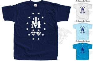 Catholic T-shirt M Mary Scapular Our Lady Virgin Mother of God Tee Sizes S - 5XL - Picture 1 of 9