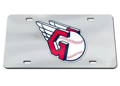 Cleveland Guardians Speciality Silver Acrylic Mirrored Car License Plate - Image 1 of 1